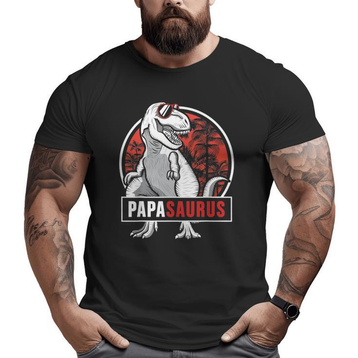 Papasaurus Trex Matching Dinosaur Family For Papa Pop Men Big and Tall Men T-shirt