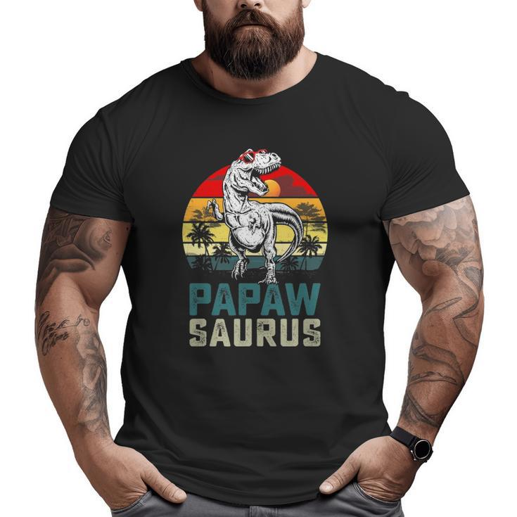 Papawsaurusrex Dinosaur Papaw Saurus Fathers Day Big and Tall Men T-shirt