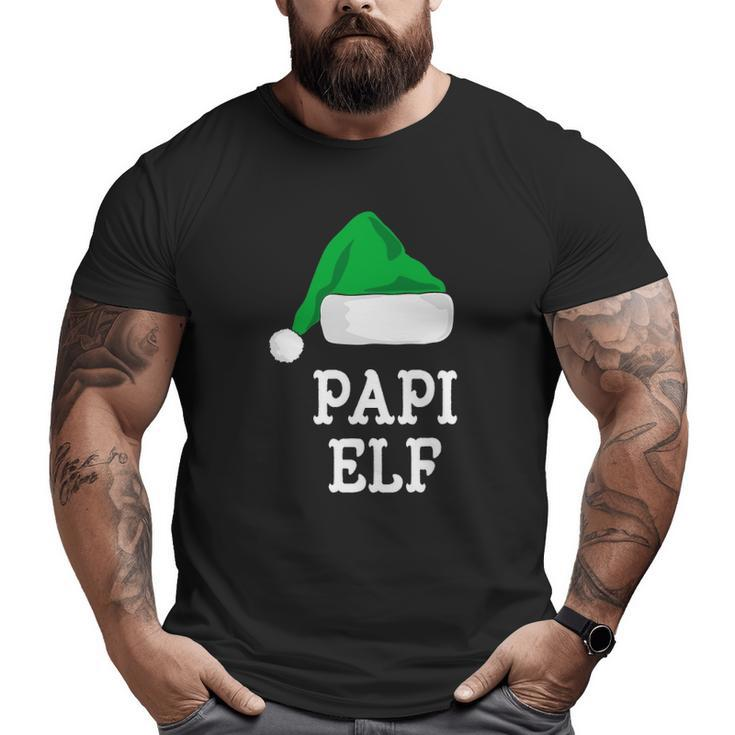 Papi Elf Christmas Matching Family Group Xmas Big and Tall Men T-shirt