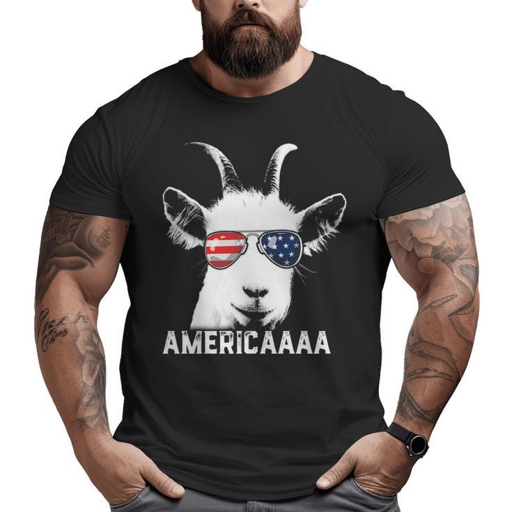 Patriotic Goat 4Th Of July Boys Goat Americaaa Big and Tall Men T-shirt