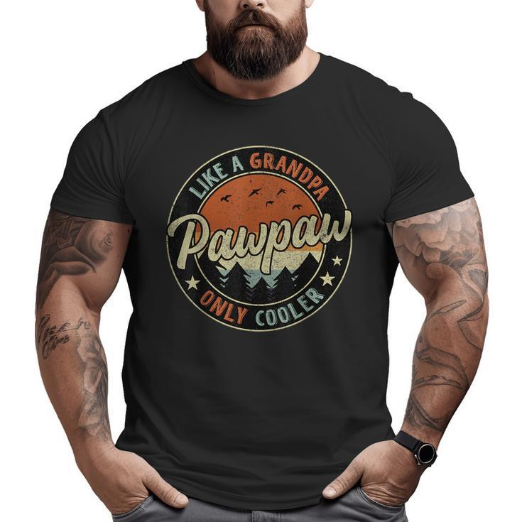 Pawpaw Like A Grandpa Only Cooler Vintage Retro Father's Day Big and Tall Men T-shirt