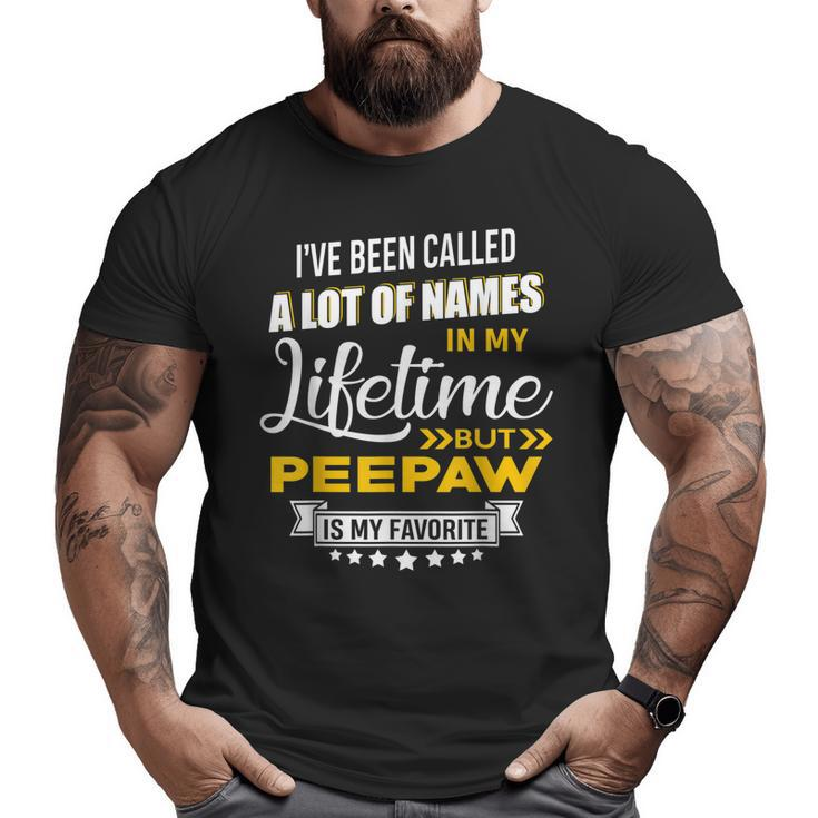 Peepaw Is My Favorite Name New Grandpa Xmas Idea Big and Tall Men T-shirt