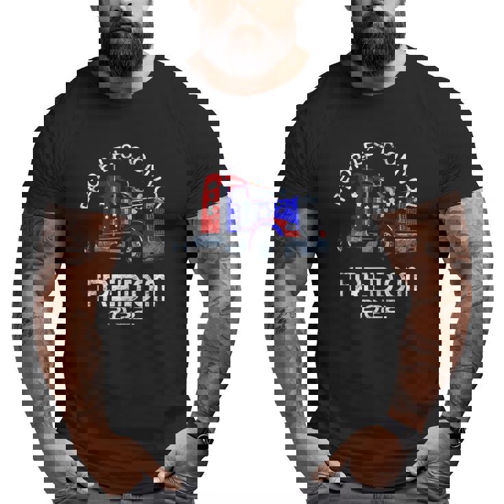 People’S Convoy Freedom 2022 Support Truckers Big and Tall Men T-shirt