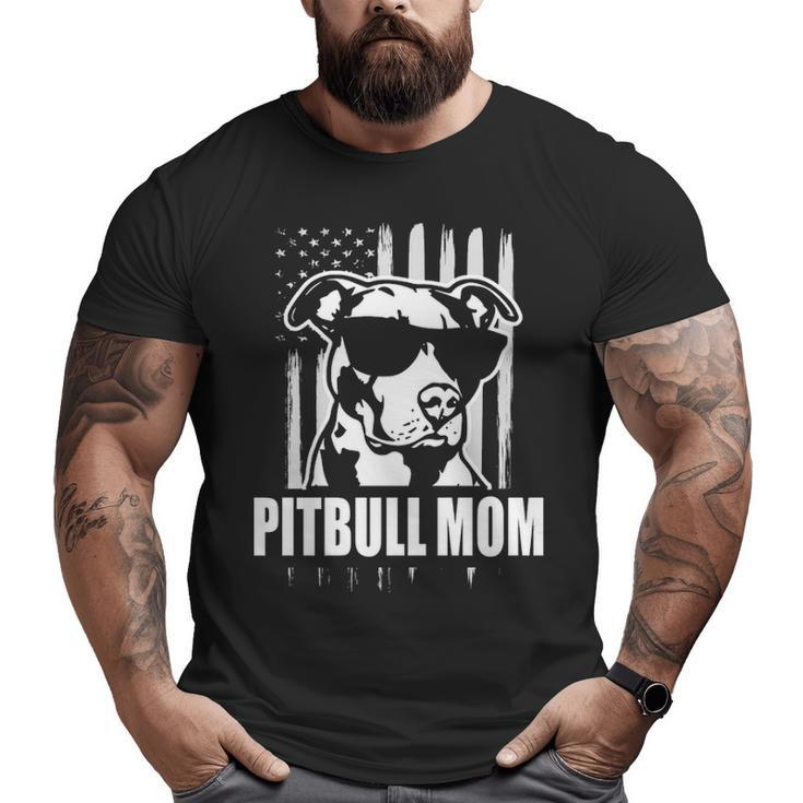 Pitbull Mom Proud American Pit Bull Dog Big and Tall Men T-shirt