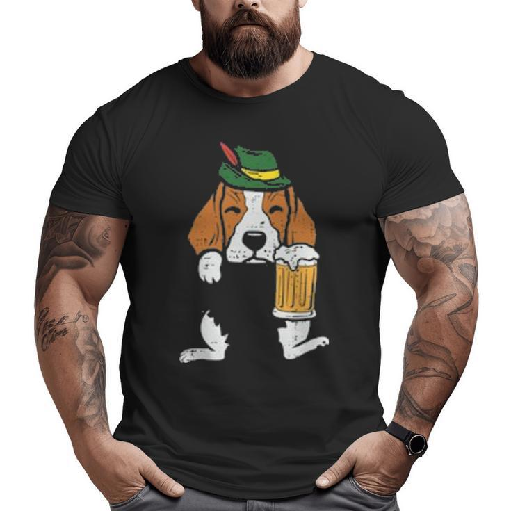 Pocket German Beagle Feet Oktoberfest Bavarian Dog Big and Tall Men T-shirt