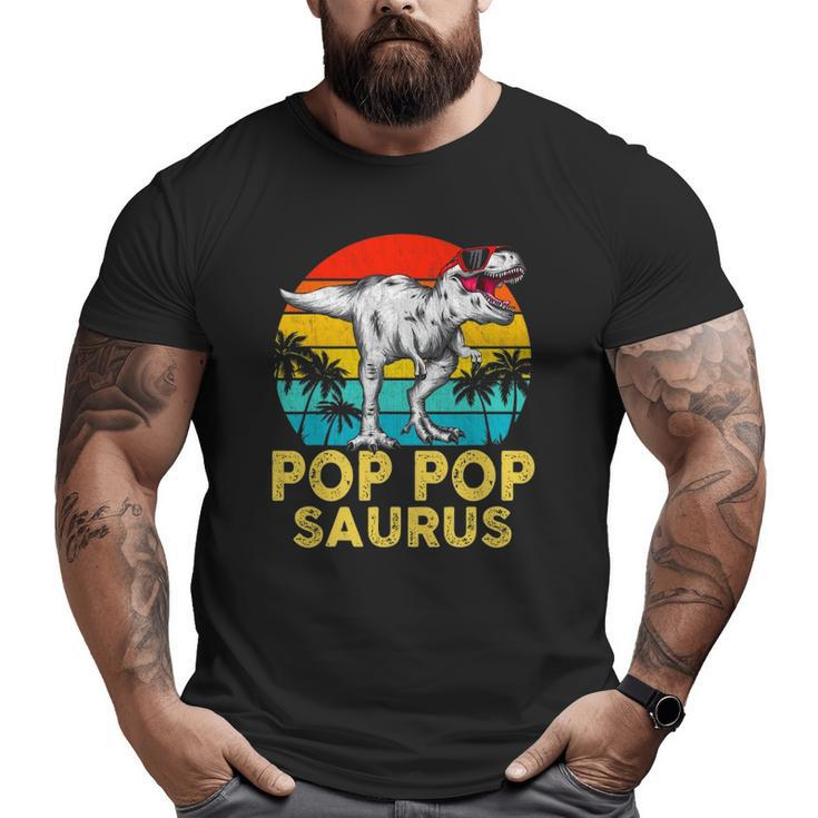 Pop Popsaurus Matching Family Dinosaur T Rex Pop Pop Saurus Big and Tall Men T-shirt