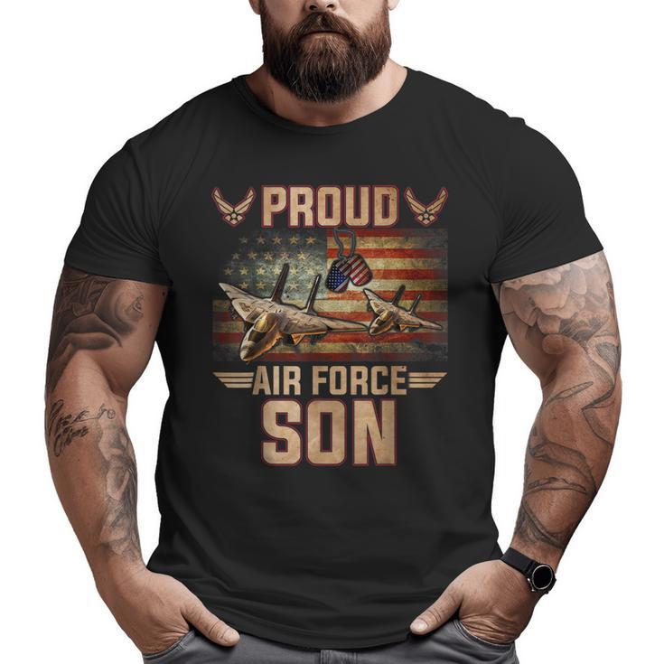 Proud Air Force Son Veteran Pride  Big and Tall Men T-shirt