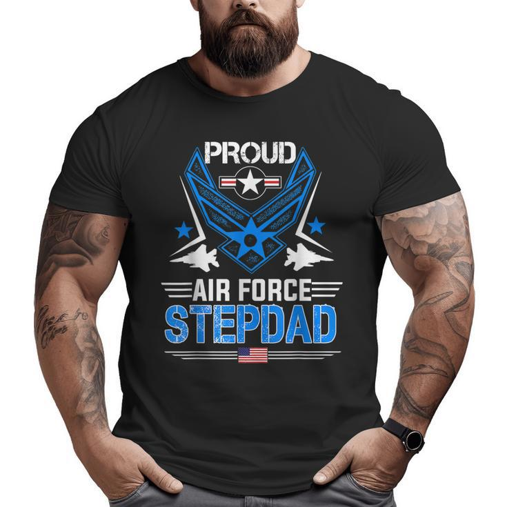 Proud Air Force Stepdad Veteran Pride  Big and Tall Men T-shirt