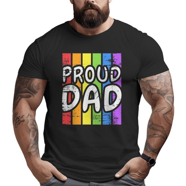 Proud Dad Lgb Dad Graphic Tees Pride Month Big and Tall Men T-shirt