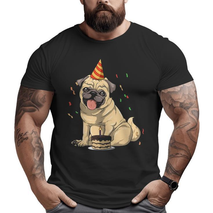 Pug Birthday Pug Birthday Party Pug Theme Big and Tall Men T-shirt