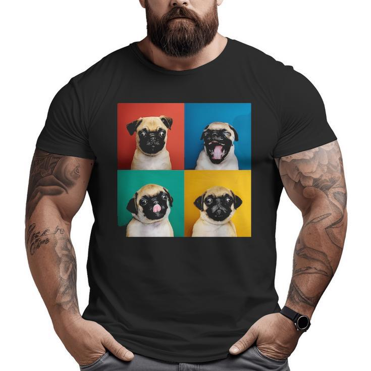 Pug Puppy Portrait Photos Carlino For Dog Lovers Big and Tall Men T-shirt