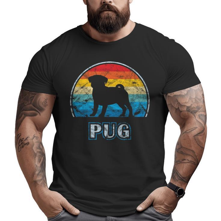 Pug Vintage Dog Big and Tall Men T-shirt
