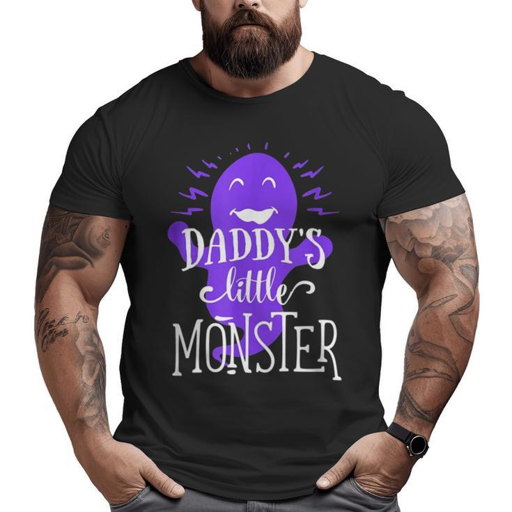 Purple Little Monster Halloween Single Dad Big and Tall Men T-shirt