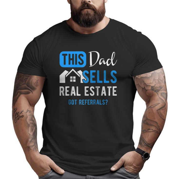 Real Estate Agent Men Dad Realtor Raglan Baseball Big and Tall Men T-shirt