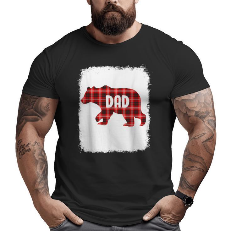 Red Plaid Dad Buffalo Matching Family Papa Pajama Christmas Big and Tall Men T-shirt