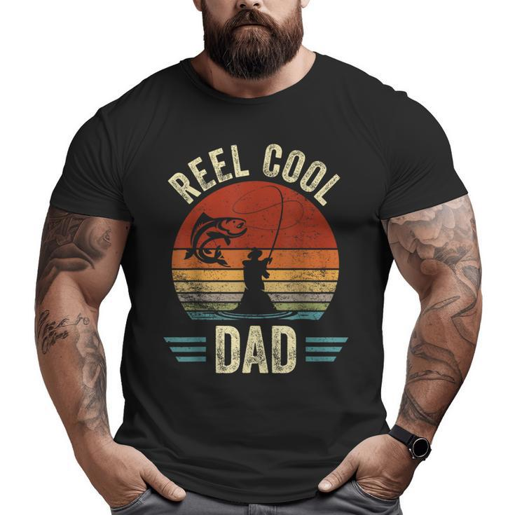 Reel Cool Dad Father's Day Fisherman Fishing Vintage Big and Tall Men T-shirt