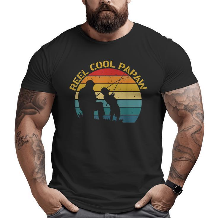 Reel Cool Papaw Fishing Dad Father's Day For Fisherman Big and Tall Men T-shirt