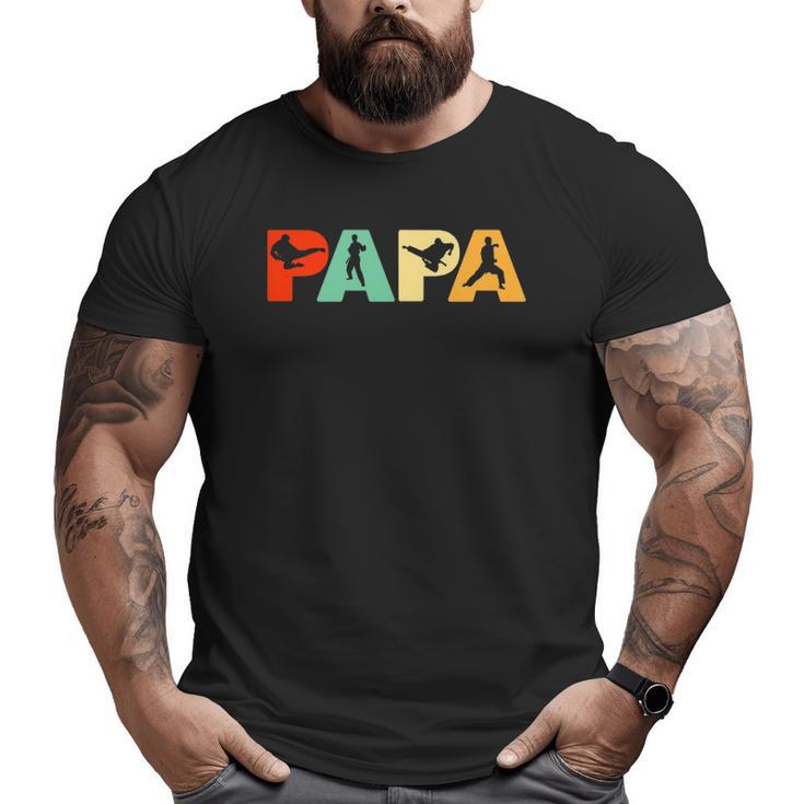 Retro Karate Dad Papa Karate Father Big and Tall Men T-shirt