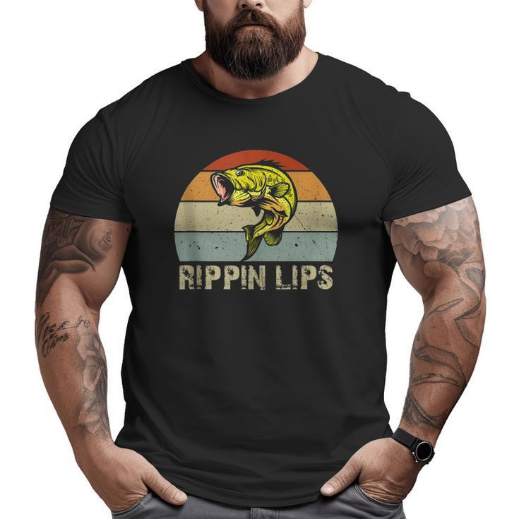 Rippin Lips Bass Fishing For Dad Father's Day Big and Tall Men T-shirt