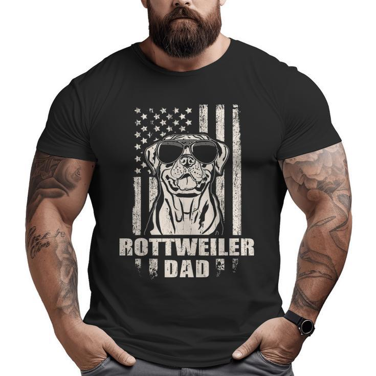 Rottweiler Dad Cool Vintage Retro Proud American Big and Tall Men T-shirt