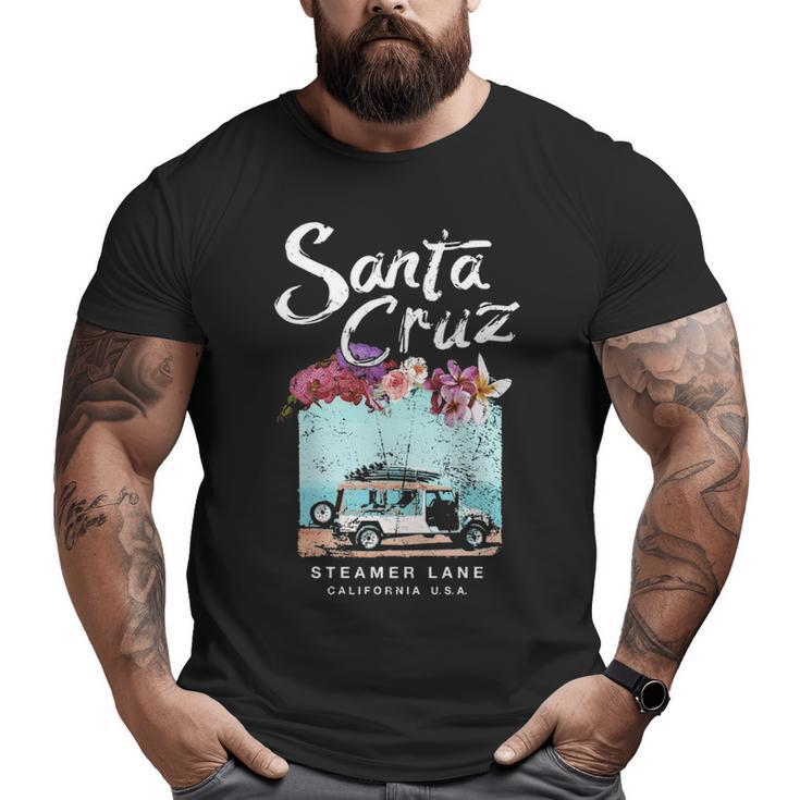 Santa Cruz Surf Van Vintage California Surfing Big and Tall Men T-shirt