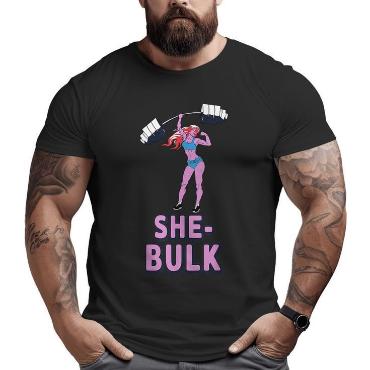 Shebulk Weightlifting Bodybuilding Gym Fitness Big and Tall Men T-shirt