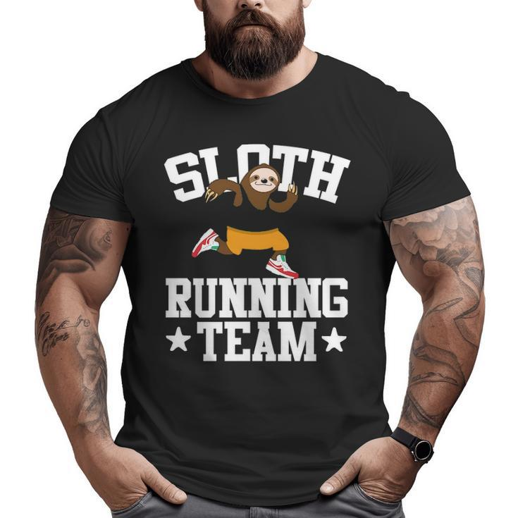 Sloth Running Team Running Big and Tall Men T-shirt