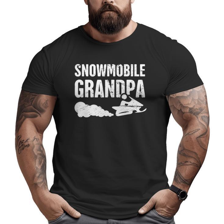 Snowmobile Grandpa Snowmobile Snowmobiling Lover Big and Tall Men T-shirt