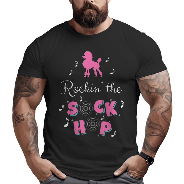 Sock Hop Costume Pink Poodle Big and Tall Men T-shirt