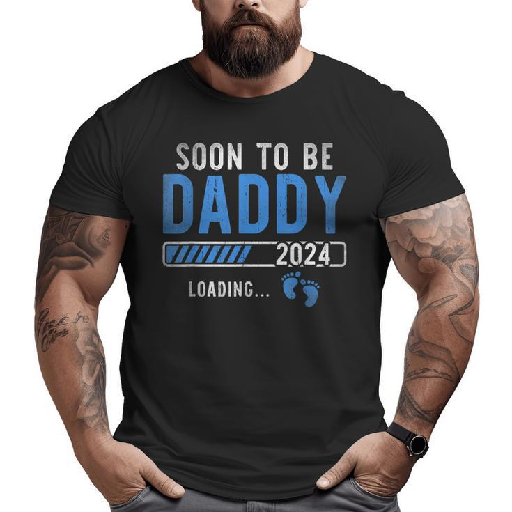 Soon To Be Daddy Est2024 New Dad Pregnancy Father's Day Big and Tall Men T-shirt
