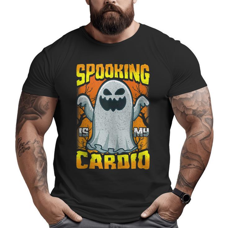 Spooking Is My Cardio Halloween Workout Gym Fitness Exercise Exercise Big and Tall Men T-shirt
