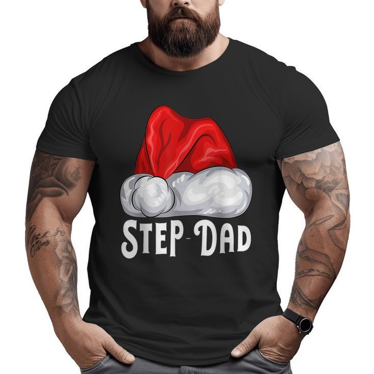 Step Dad Claus Christmas Lights Pajama Family Matching Big and Tall Men T-shirt