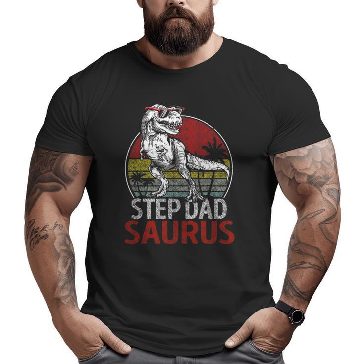 Step Dadsaurusrex Dinosaur Step Dad Saurus Family Big and Tall Men T-shirt