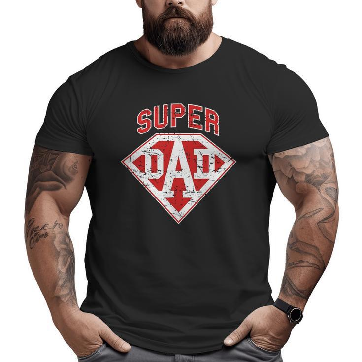 Super Dad Superhero Daddy Tee Father's Day Outfit Big and Tall Men T-shirt