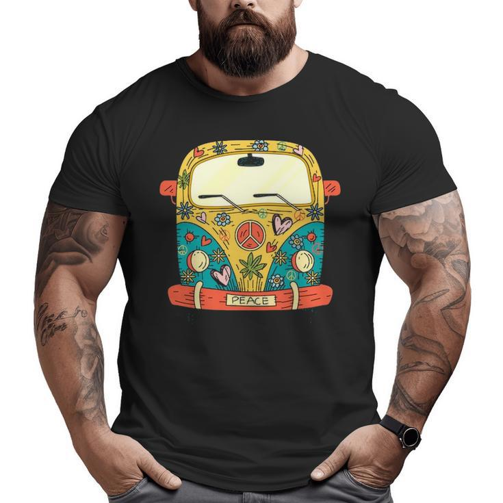 Surf Camping Bus Model Love Retro Peace Hippie Surfing S Big and Tall Men T-shirt