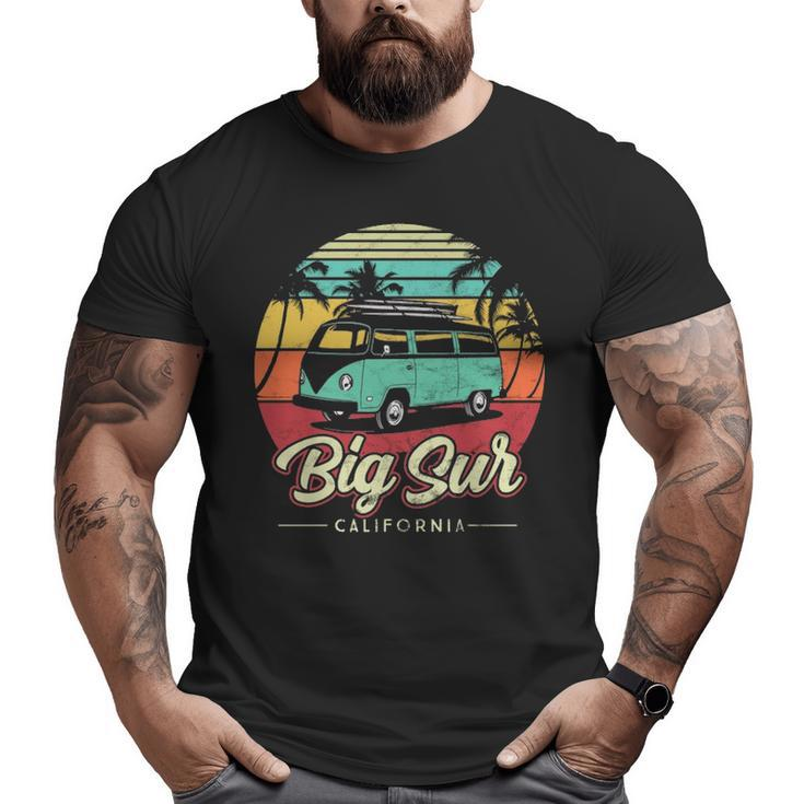 Surfer Big Sur California Beach Vintage Van Surf Big and Tall Men T-shirt