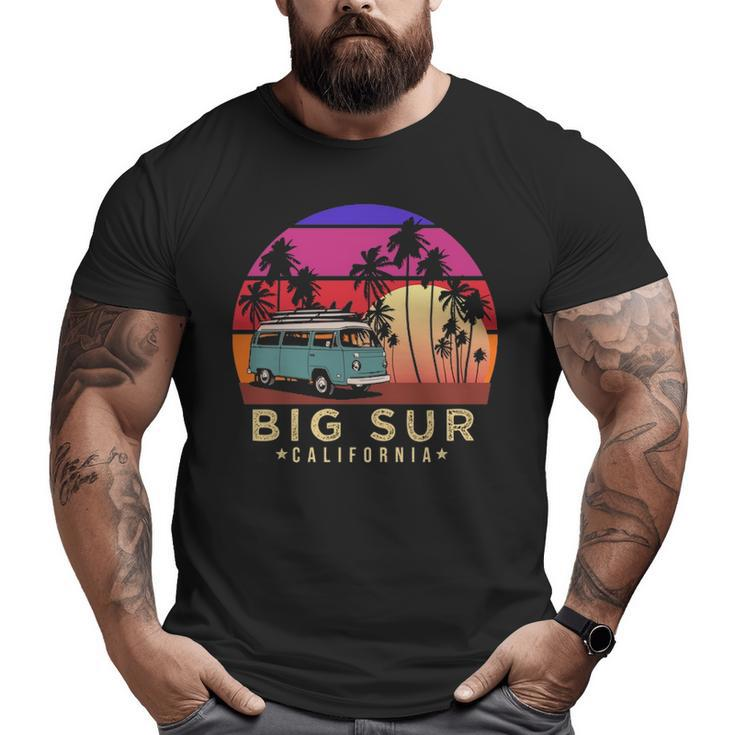 Surfer Big Sur California Vintage Van Surf Big and Tall Men T-shirt