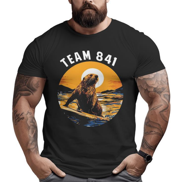 Surfing Otter 841 Otter My Way California Sea Otter Big and Tall Men T-shirt