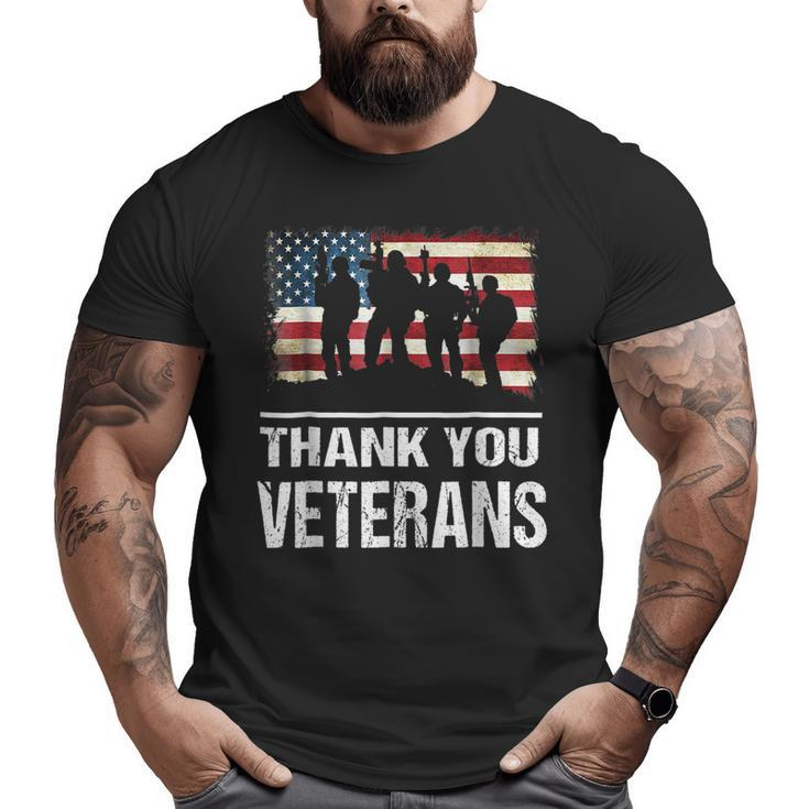 Thank You Military Veterans Veterans Day Big and Tall Men T-shirt