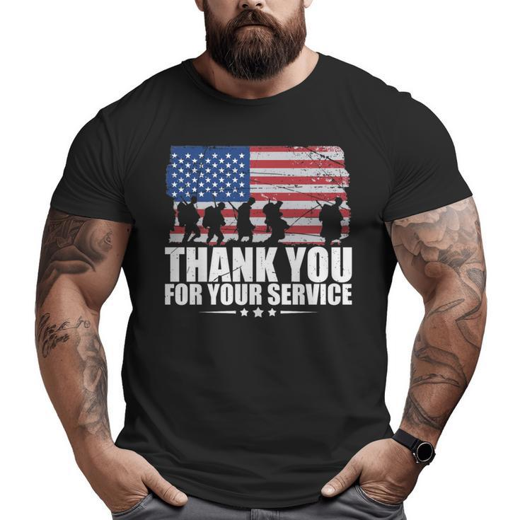 Thank You For Your Services Patriotic Veterans Day For Men Big and Tall Men T-shirt
