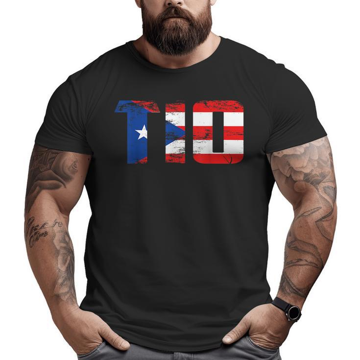 Tio Puerto Rico Flag Pride Fathers Day Puerto Rican Men Big and Tall Men T-shirt