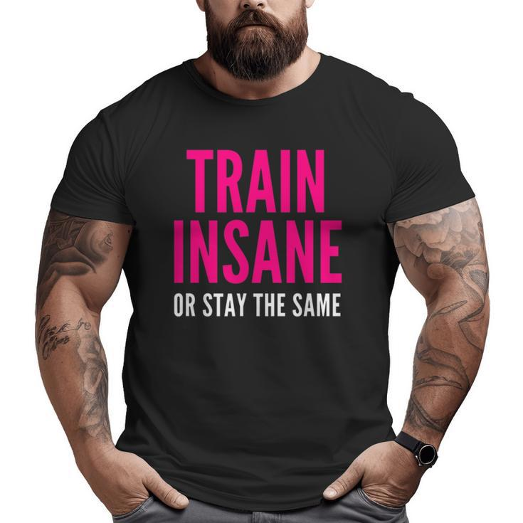 Train Insane Or Remain The Same Fitness And Sports Big and Tall Men T-shirt