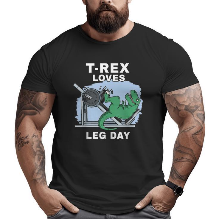 Trex Loves Leg Day Trex Arms Dinosaur Fitness Trex Tank Top Big and Tall Men T-shirt