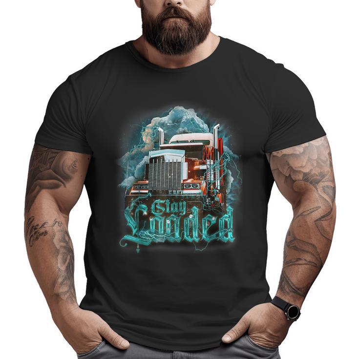 Truck Driver For Men Dad Big Rig Semitrailer Truckin Big and Tall Men T-shirt