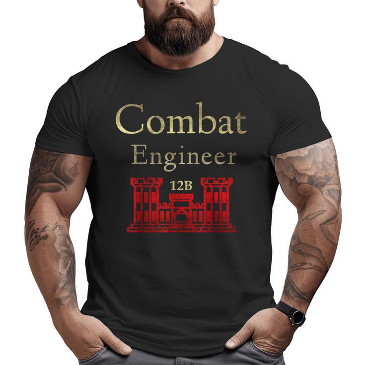 Us Army Combat Engineer Veteran  Big and Tall Men T-shirt
