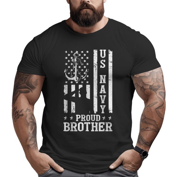 Us Military Proud Navy Brother Veteran Big and Tall Men T-shirt