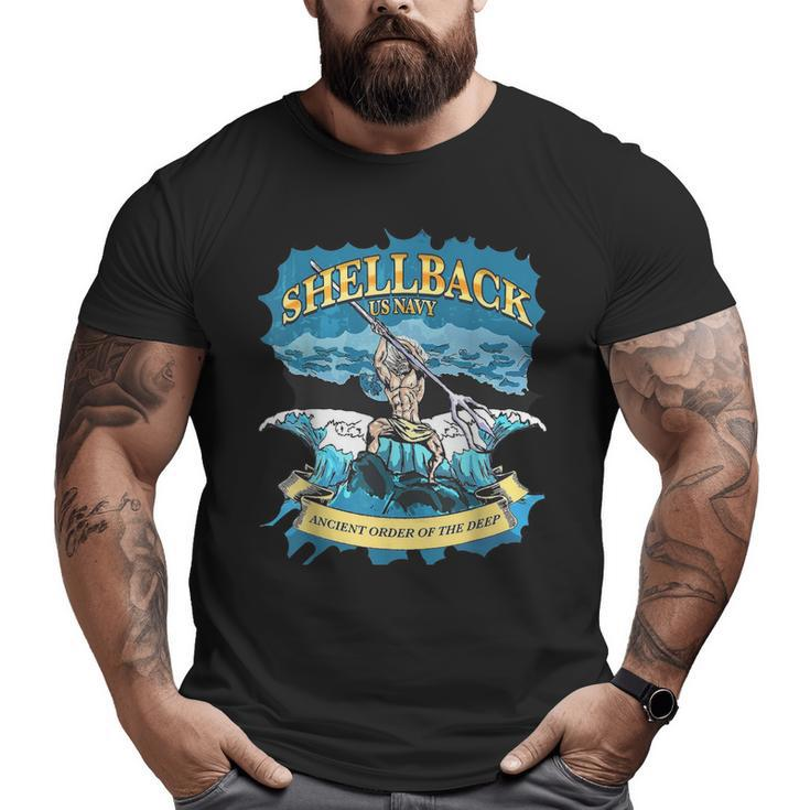 Us Navy Shellback Navy Veteran  Big and Tall Men T-shirt