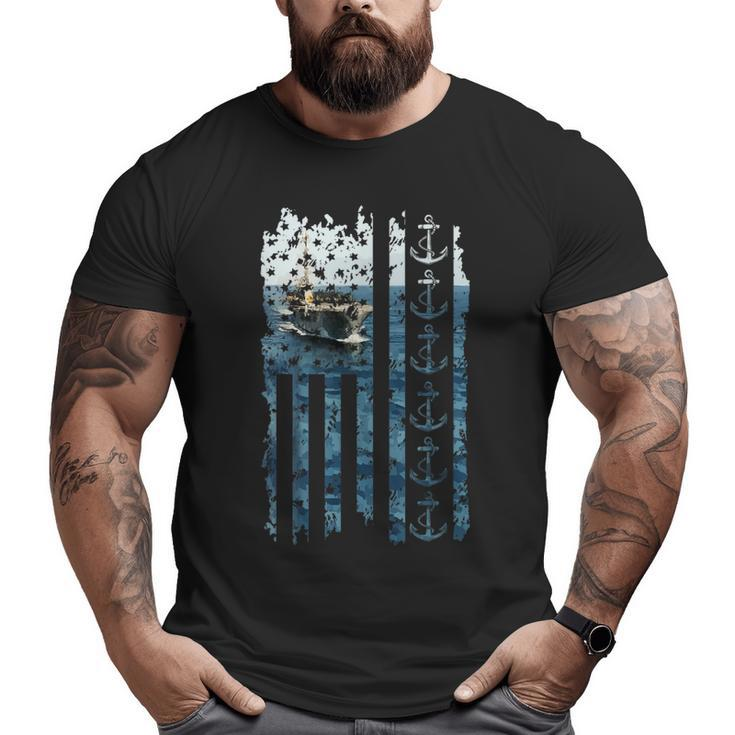 Us Navy Veteran Veterans Day  Father's Day Big and Tall Men T-shirt