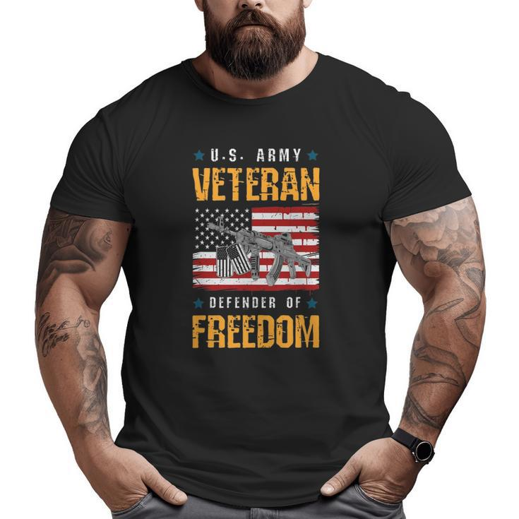Us Veteran Defender Of Freedom Veterans Day Big and Tall Men T-shirt