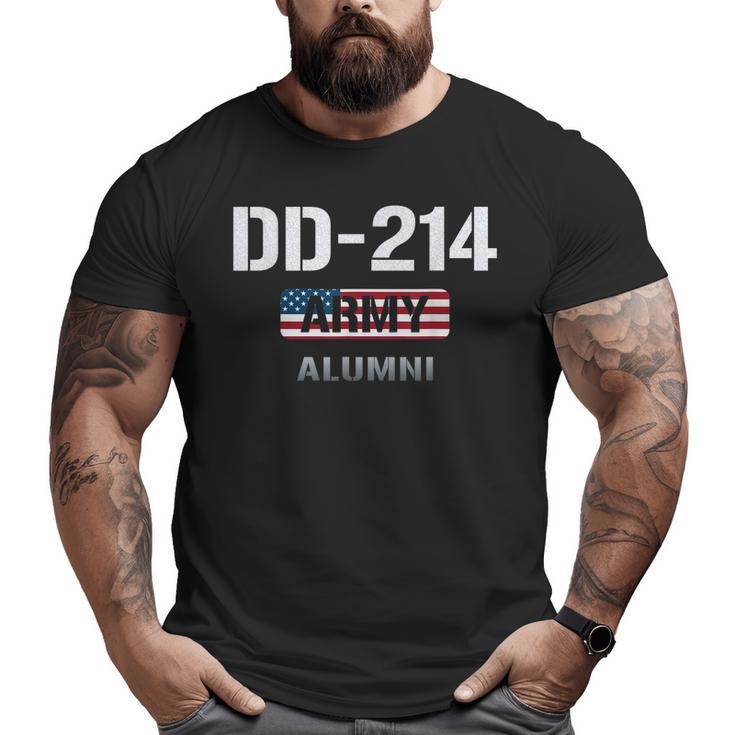 Usa Flag Dd214 Us Army Veteran Alumni Vintage Big and Tall Men T-shirt